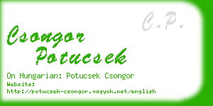 csongor potucsek business card